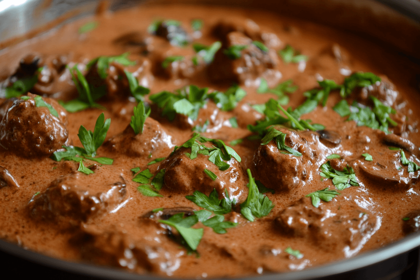 Beef Stroganoff Meatballs