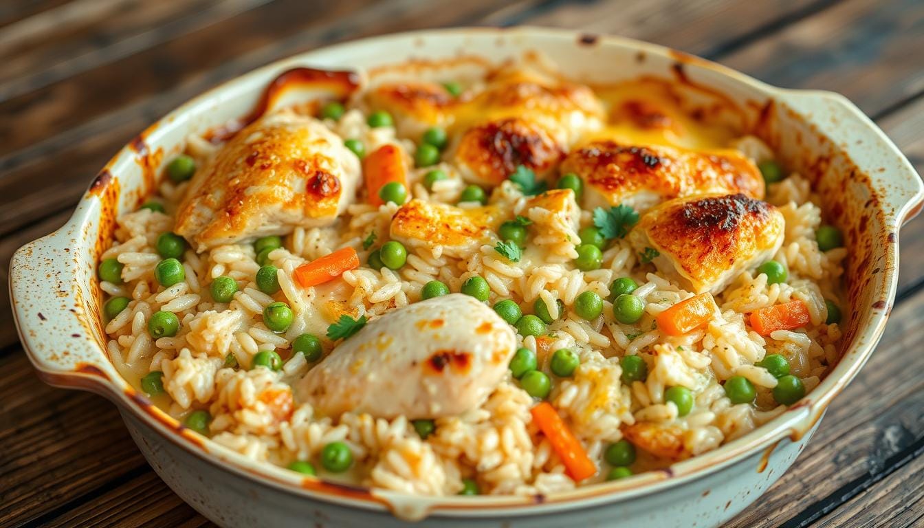 old fashioned chicken and rice casserole